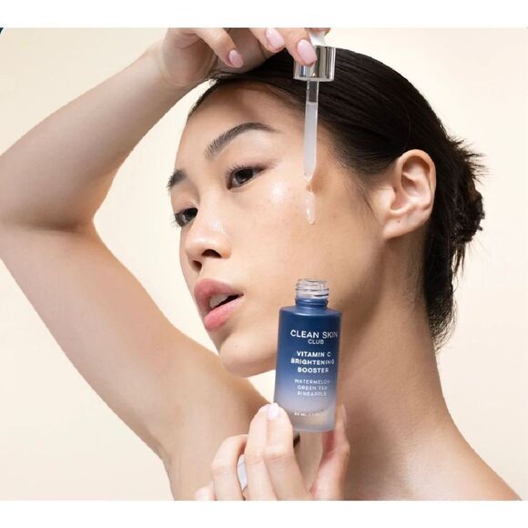 Clean Skin Club Vitamin C Serum & Brightening Booster | Vitamins A, E, D & K - Picture 2 of 4